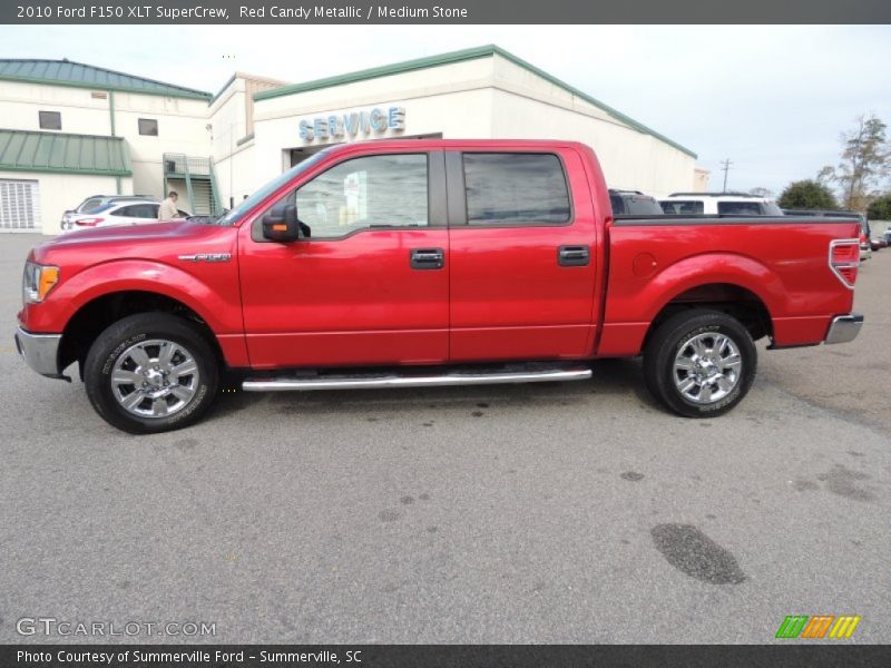Red Candy Metallic / Medium Stone 2010 Ford F150 XLT SuperCrew