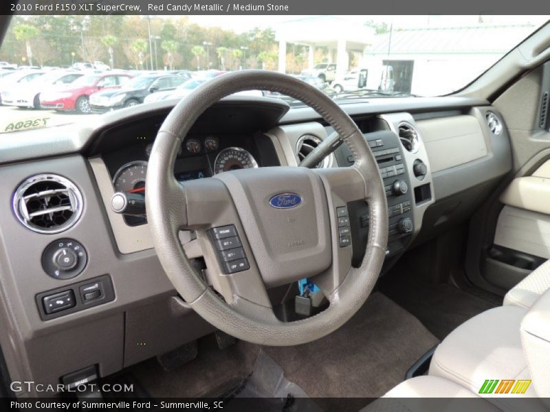 Red Candy Metallic / Medium Stone 2010 Ford F150 XLT SuperCrew