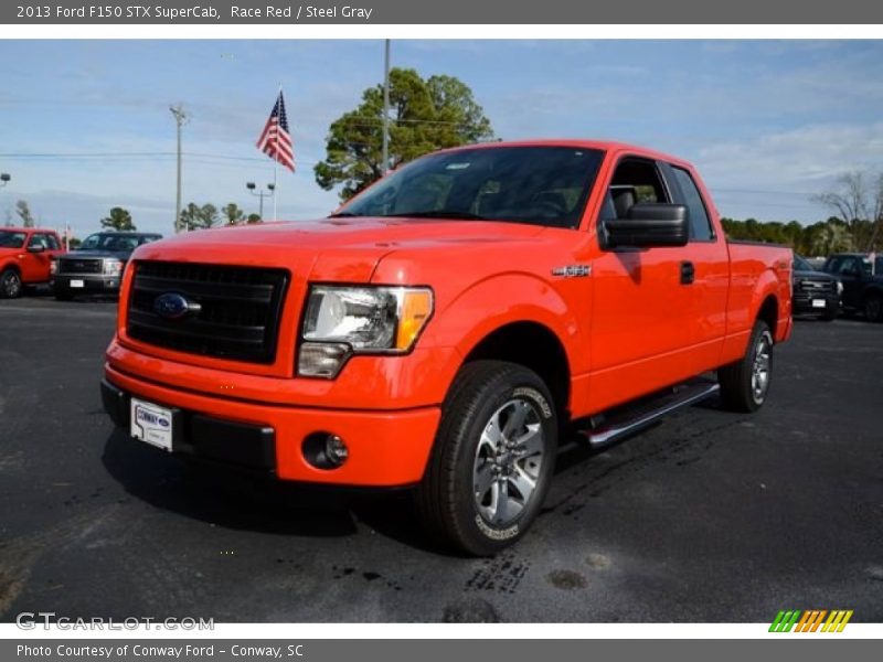 Race Red / Steel Gray 2013 Ford F150 STX SuperCab