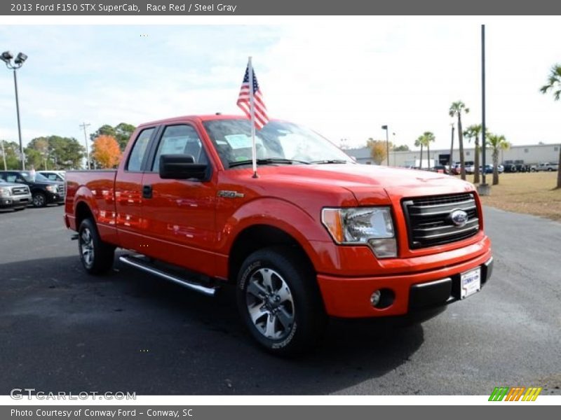 Race Red / Steel Gray 2013 Ford F150 STX SuperCab