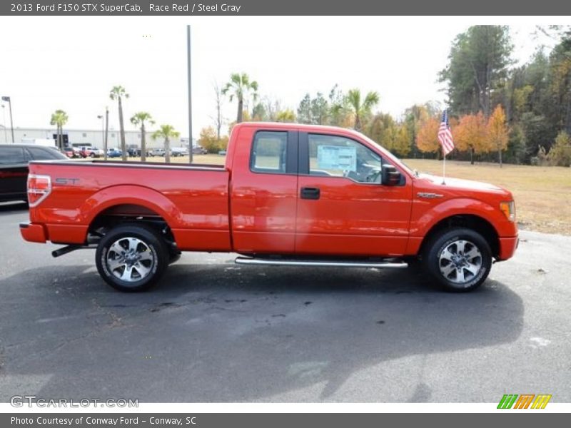 Race Red / Steel Gray 2013 Ford F150 STX SuperCab