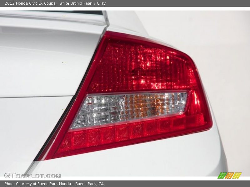 White Orchid Pearl / Gray 2013 Honda Civic LX Coupe