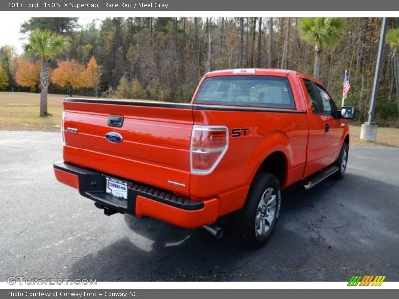 Race Red / Steel Gray 2013 Ford F150 STX SuperCab