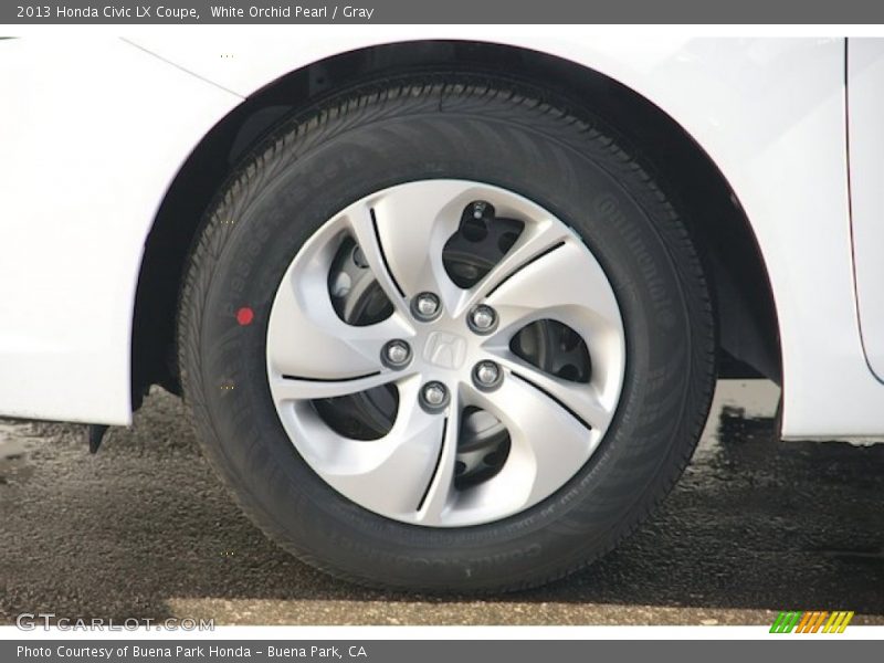 White Orchid Pearl / Gray 2013 Honda Civic LX Coupe