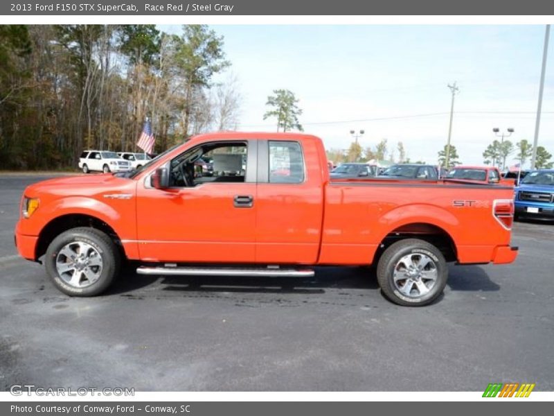 Race Red / Steel Gray 2013 Ford F150 STX SuperCab