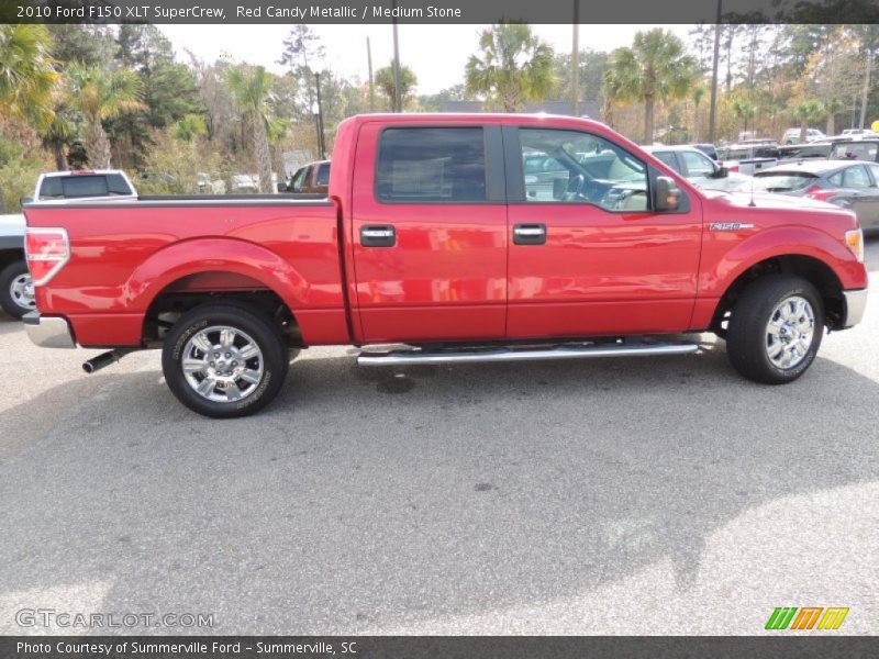 Red Candy Metallic / Medium Stone 2010 Ford F150 XLT SuperCrew