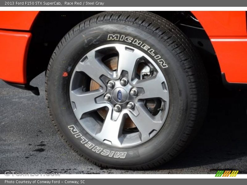 Race Red / Steel Gray 2013 Ford F150 STX SuperCab
