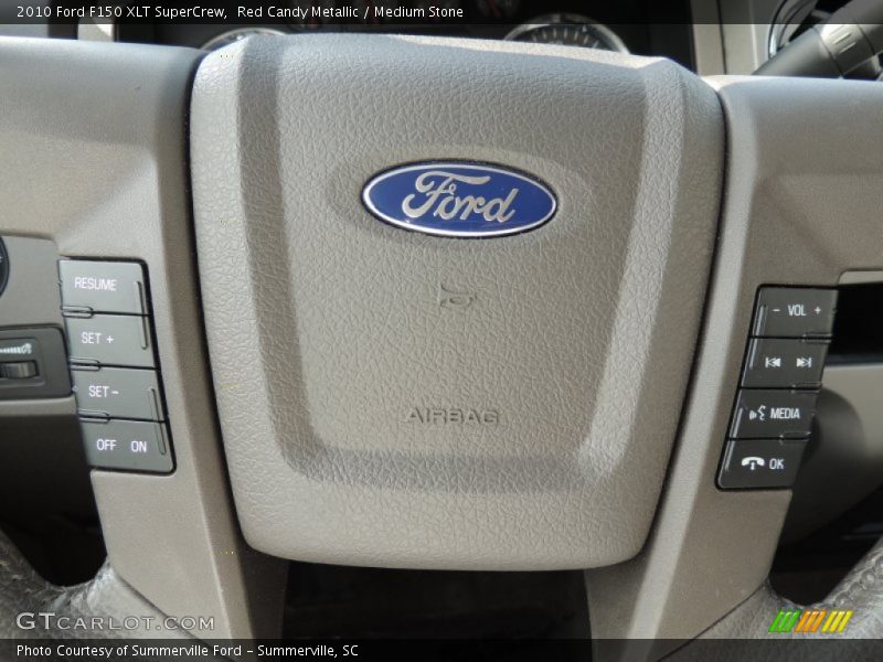 Red Candy Metallic / Medium Stone 2010 Ford F150 XLT SuperCrew