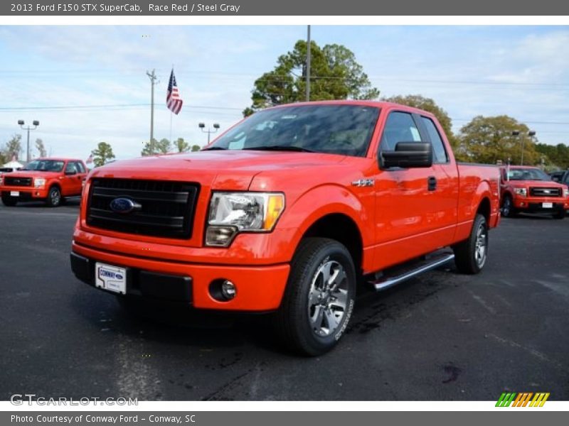 Race Red / Steel Gray 2013 Ford F150 STX SuperCab