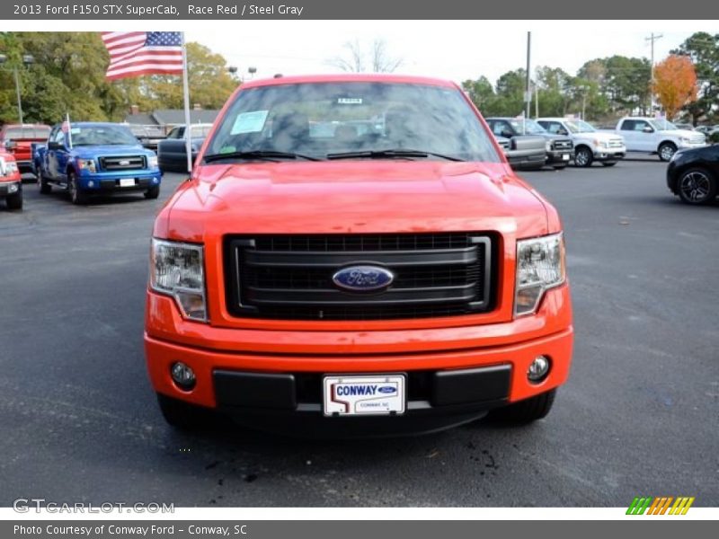 Race Red / Steel Gray 2013 Ford F150 STX SuperCab