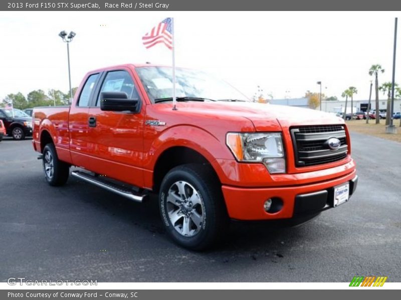 Race Red / Steel Gray 2013 Ford F150 STX SuperCab
