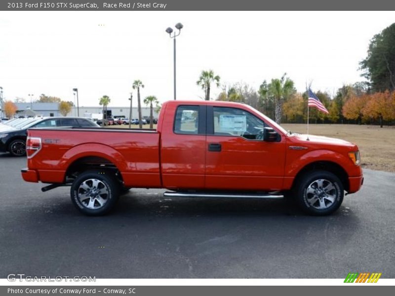 Race Red / Steel Gray 2013 Ford F150 STX SuperCab