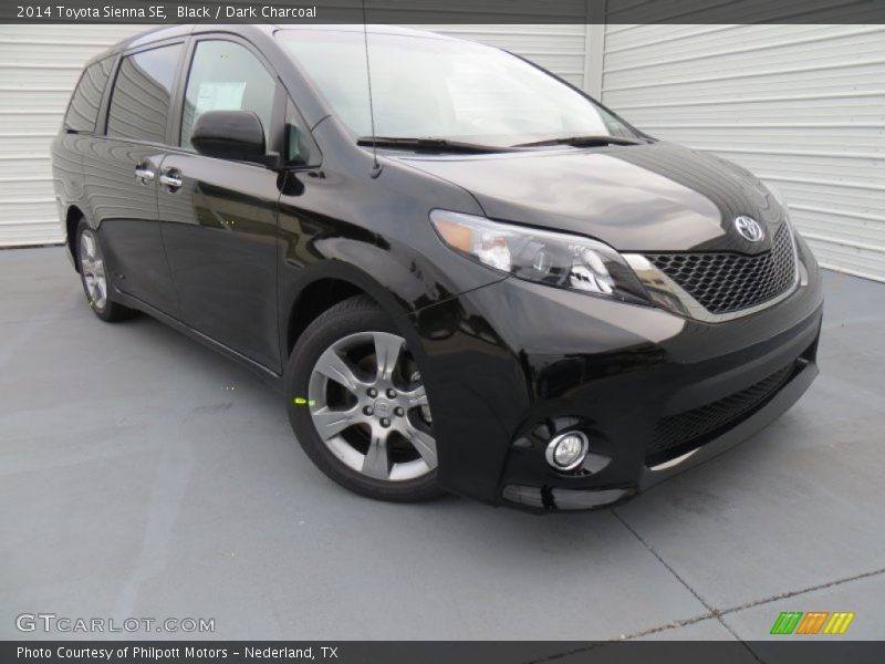Black / Dark Charcoal 2014 Toyota Sienna SE