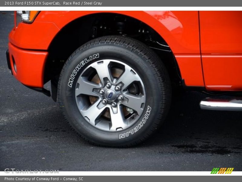 Race Red / Steel Gray 2013 Ford F150 STX SuperCab