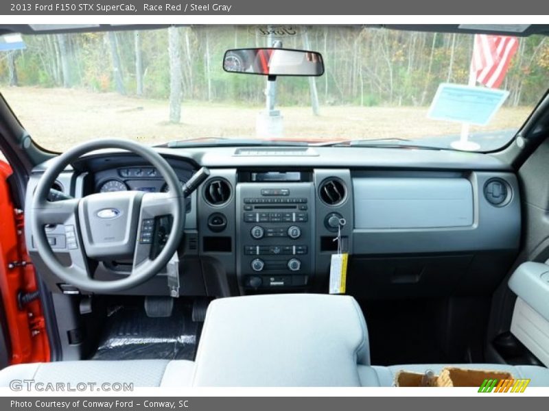 Race Red / Steel Gray 2013 Ford F150 STX SuperCab