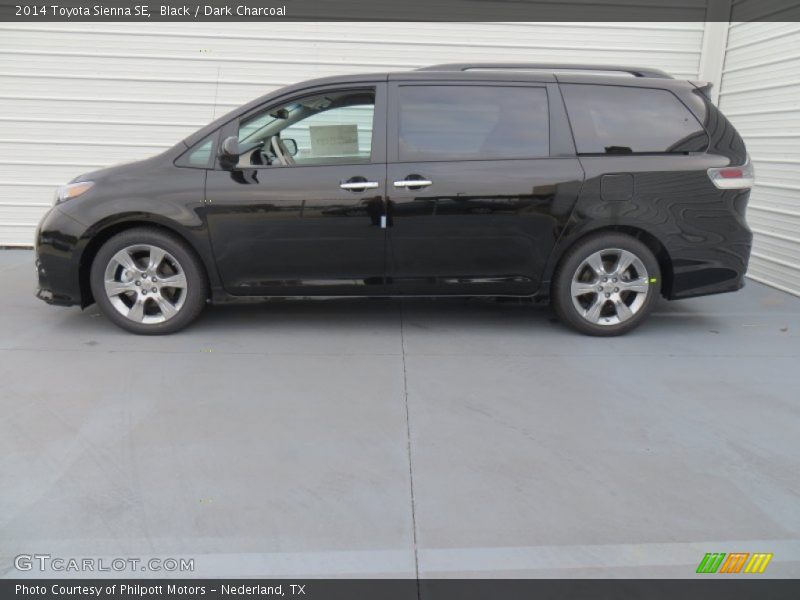 Black / Dark Charcoal 2014 Toyota Sienna SE
