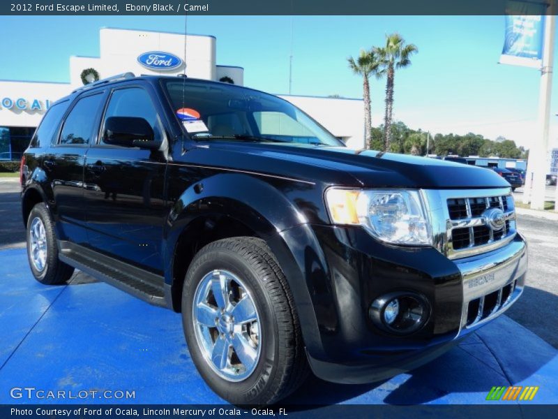 Ebony Black / Camel 2012 Ford Escape Limited