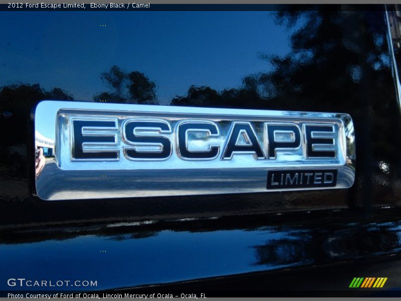 Ebony Black / Camel 2012 Ford Escape Limited
