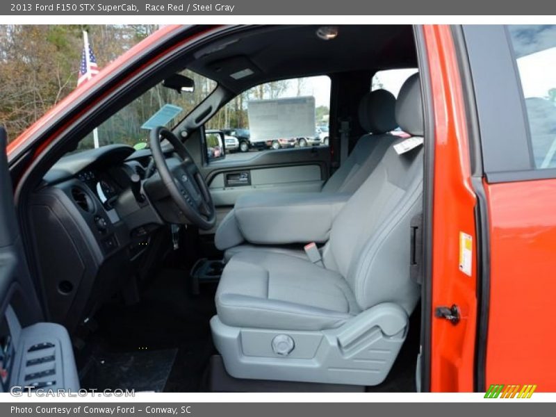 Race Red / Steel Gray 2013 Ford F150 STX SuperCab