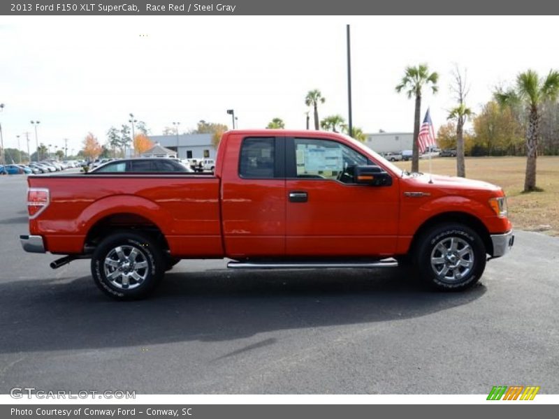 Race Red / Steel Gray 2013 Ford F150 XLT SuperCab