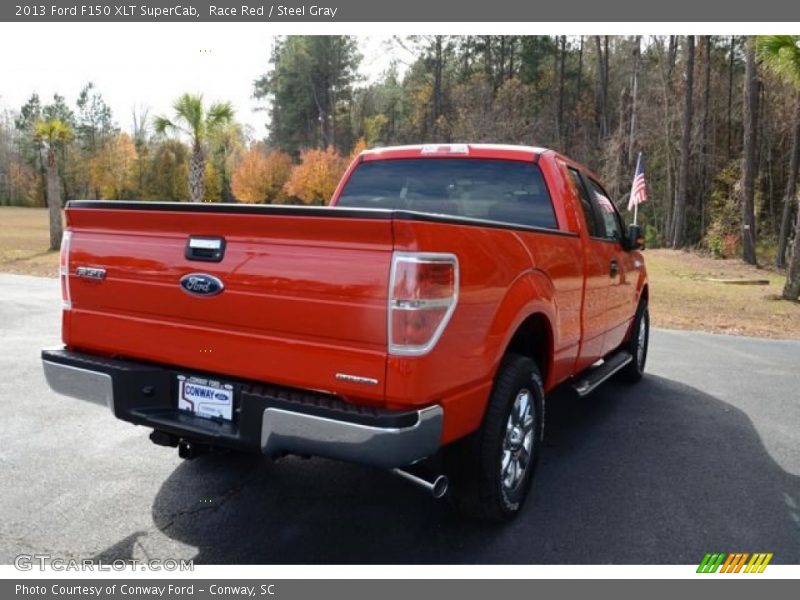 Race Red / Steel Gray 2013 Ford F150 XLT SuperCab