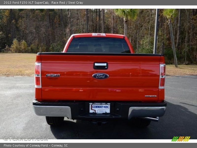 Race Red / Steel Gray 2013 Ford F150 XLT SuperCab