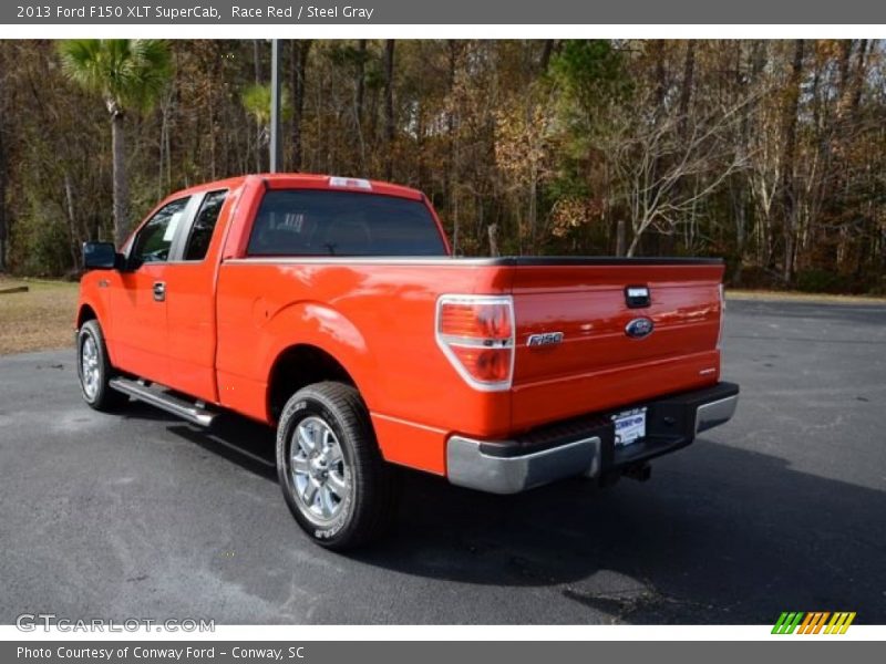 Race Red / Steel Gray 2013 Ford F150 XLT SuperCab