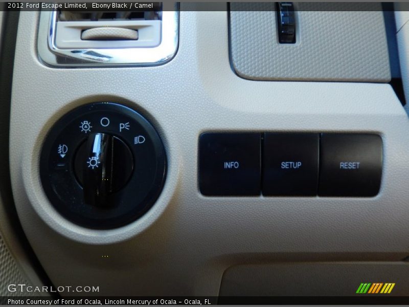 Ebony Black / Camel 2012 Ford Escape Limited