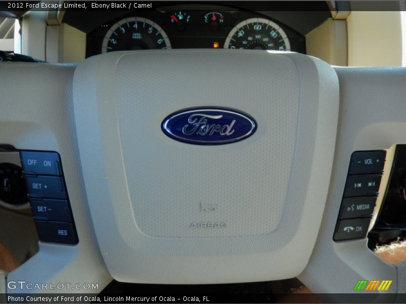 Ebony Black / Camel 2012 Ford Escape Limited