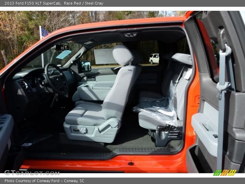 Race Red / Steel Gray 2013 Ford F150 XLT SuperCab