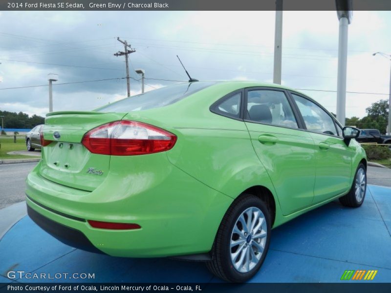 Green Envy / Charcoal Black 2014 Ford Fiesta SE Sedan