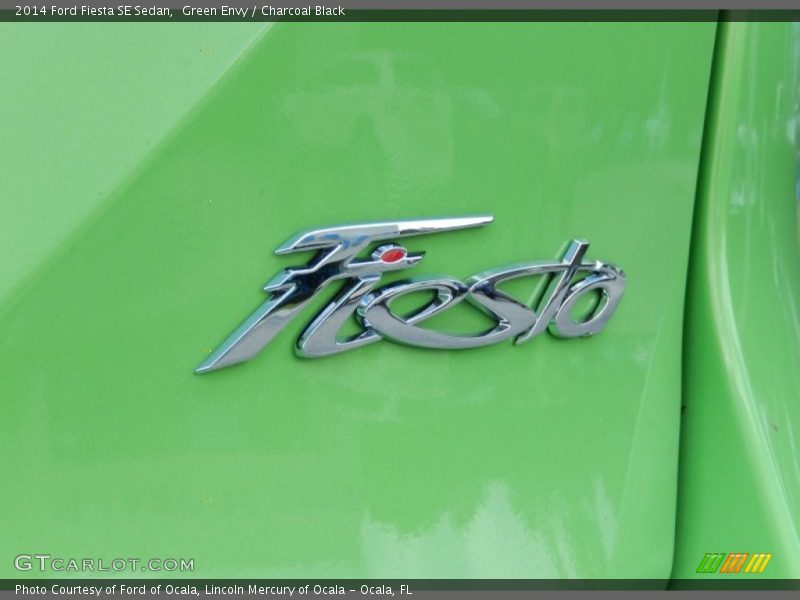 Green Envy / Charcoal Black 2014 Ford Fiesta SE Sedan