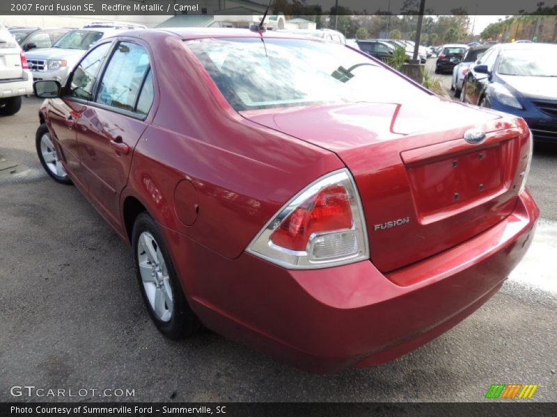 Redfire Metallic / Camel 2007 Ford Fusion SE