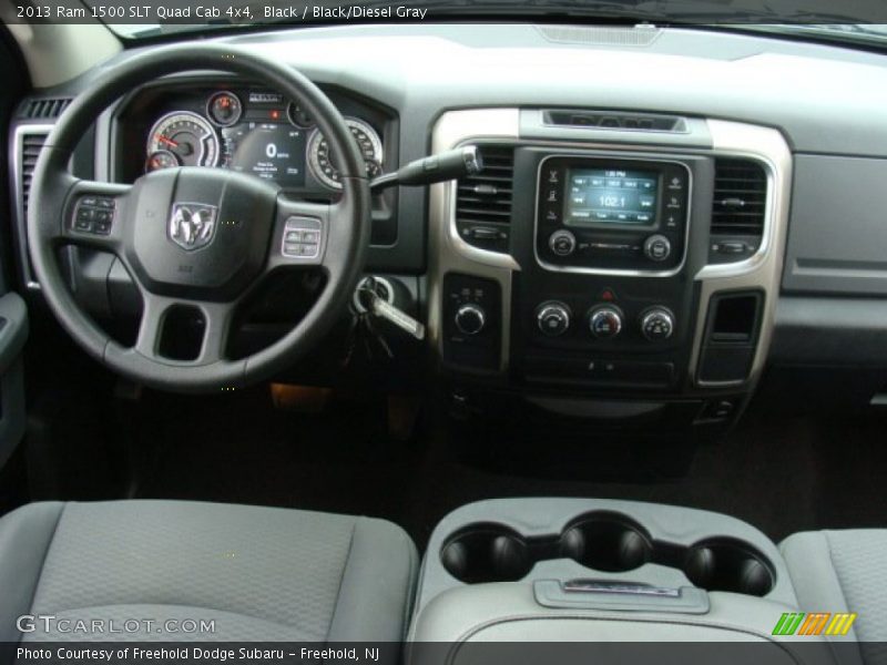 Black / Black/Diesel Gray 2013 Ram 1500 SLT Quad Cab 4x4