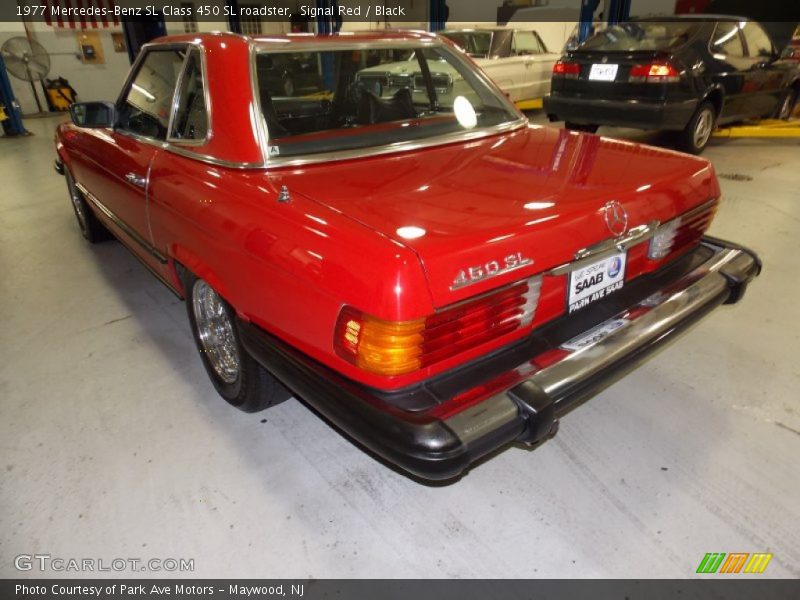 Signal Red / Black 1977 Mercedes-Benz SL Class 450 SL roadster