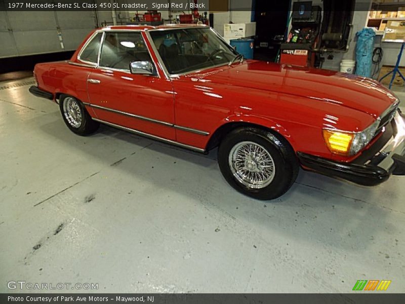 Signal Red / Black 1977 Mercedes-Benz SL Class 450 SL roadster