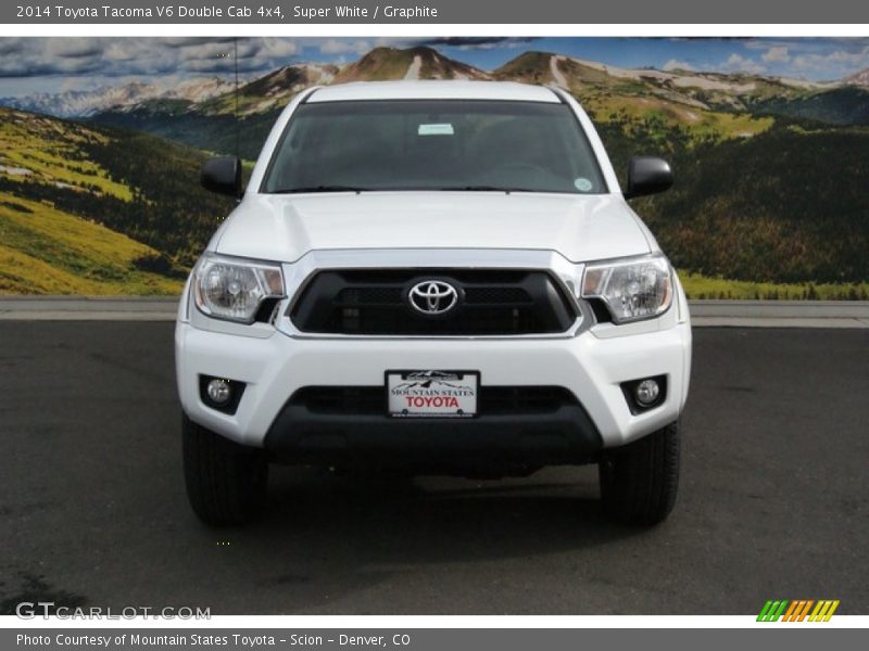Super White / Graphite 2014 Toyota Tacoma V6 Double Cab 4x4