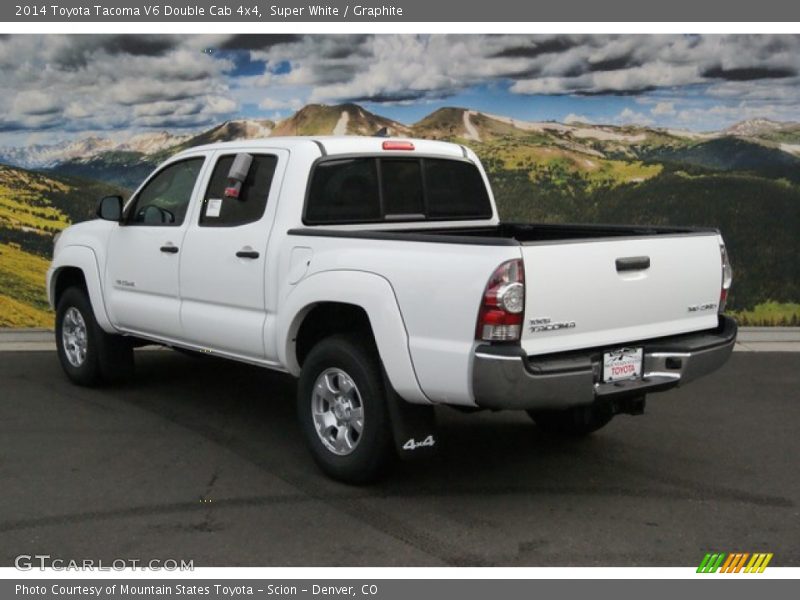 Super White / Graphite 2014 Toyota Tacoma V6 Double Cab 4x4