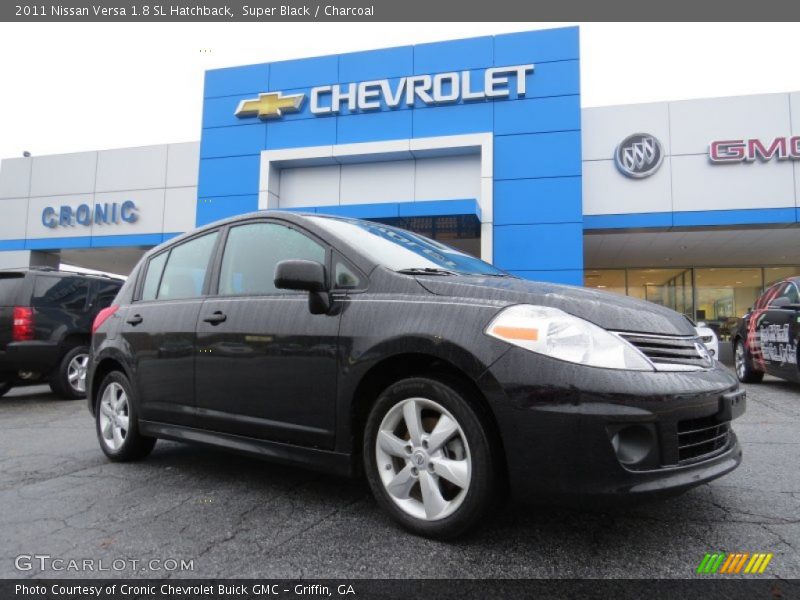 Super Black / Charcoal 2011 Nissan Versa 1.8 SL Hatchback