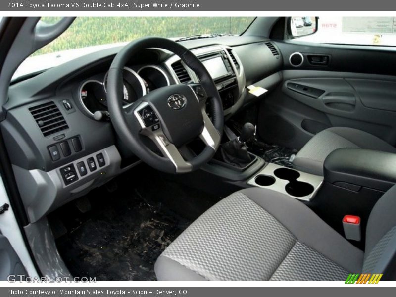 Super White / Graphite 2014 Toyota Tacoma V6 Double Cab 4x4
