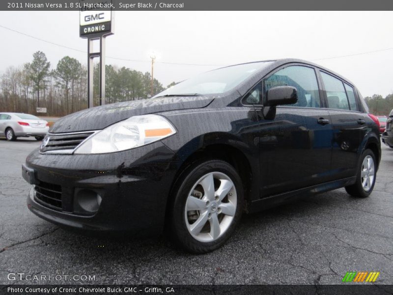 Super Black / Charcoal 2011 Nissan Versa 1.8 SL Hatchback