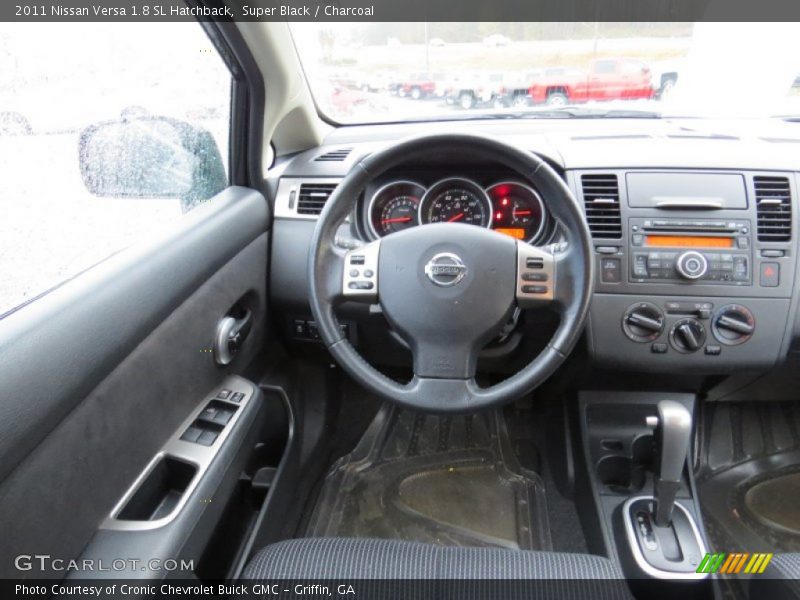 Super Black / Charcoal 2011 Nissan Versa 1.8 SL Hatchback