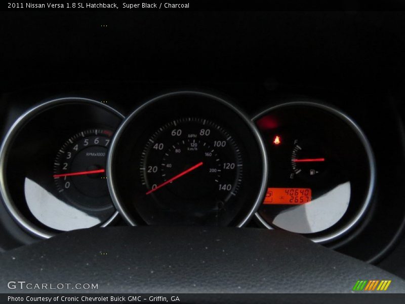 Super Black / Charcoal 2011 Nissan Versa 1.8 SL Hatchback