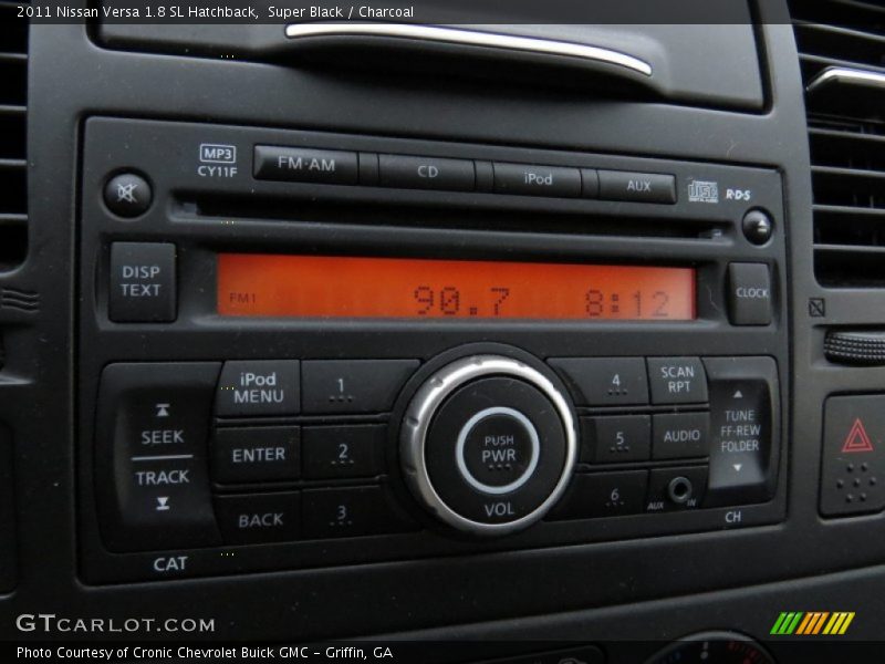 Super Black / Charcoal 2011 Nissan Versa 1.8 SL Hatchback