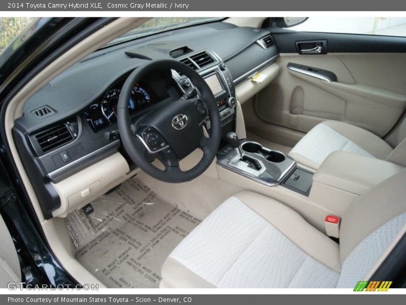 Cosmic Gray Metallic / Ivory 2014 Toyota Camry Hybrid XLE