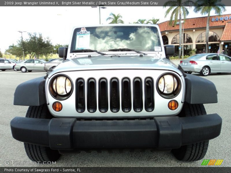 Bright Silver Metallic / Dark Slate Gray/Medium Slate Gray 2009 Jeep Wrangler Unlimited X