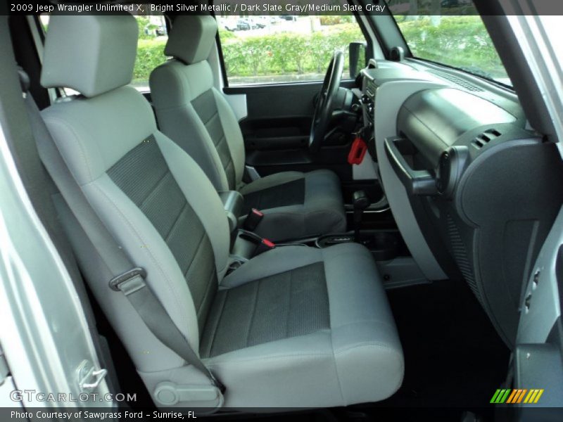 Bright Silver Metallic / Dark Slate Gray/Medium Slate Gray 2009 Jeep Wrangler Unlimited X