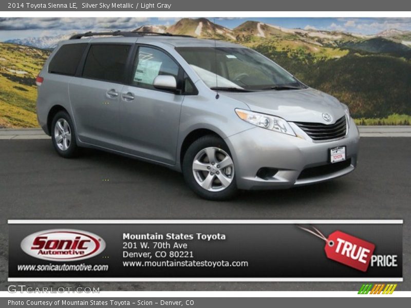 Silver Sky Metallic / Light Gray 2014 Toyota Sienna LE