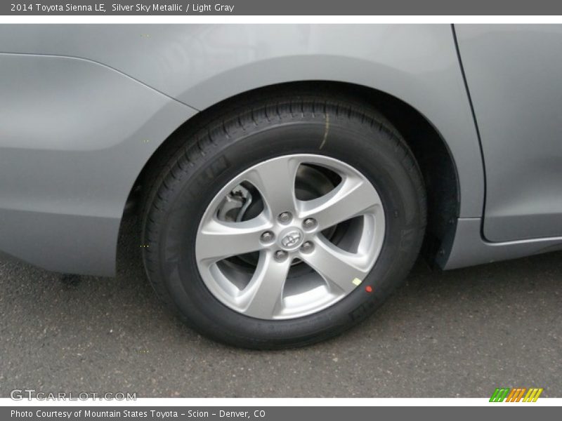 Silver Sky Metallic / Light Gray 2014 Toyota Sienna LE
