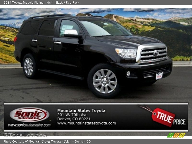 Black / Red Rock 2014 Toyota Sequoia Platinum 4x4